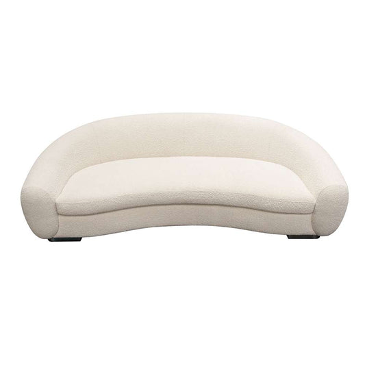 Diamond Sofa - Pascal Sofa in Bone Boucle Textured Fabric w/ Contoured Arms & Back - PASCALSOBO veiw 2
