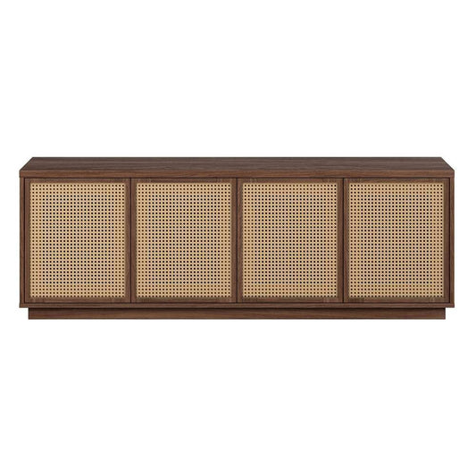 Hudson & Canal - Pryce Rectangular TV Stand for TVs up to 78in in Satin Walnut - TV2025 veiw 2