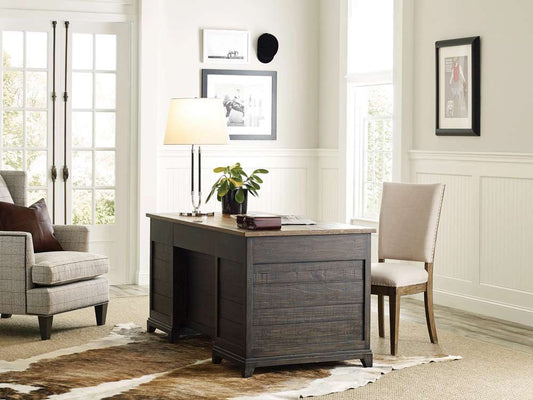 Kincaid Furniture - Plank Road Farmstead Executive Desk - 706-941C_CLOSEOUT-KH veiw 2