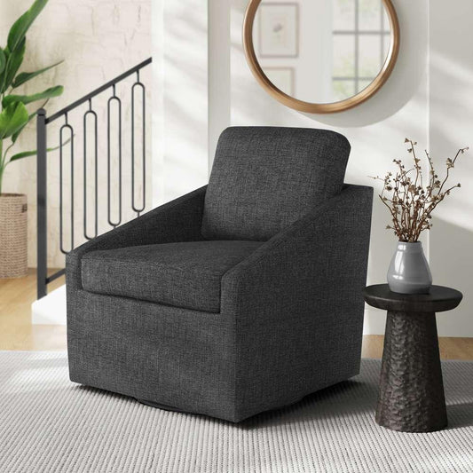 Lifestyle Solutions - Studio Living Harvey Swivel Accent Chair, Black - 171A026BLK veiw 2