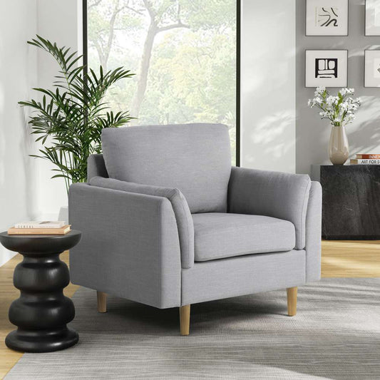 Lifestyle Solutions - Studio Living Straff Accent Chair, Light Gray - 131A015LTG veiw 2