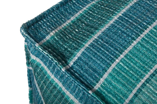 Loloi - PF0010 Lagoon / Blue 24inW x 24inD x 13inH Pouf - PF01PF0010LJBBPF05 veiw 2