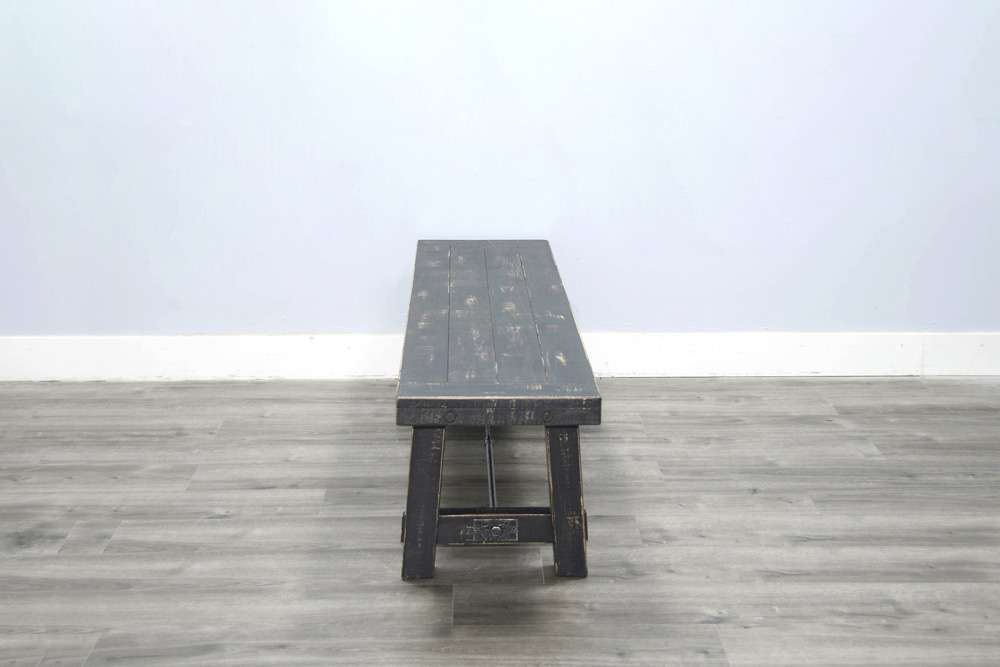 Sunny Designs - Marina - 64in Black Sand Bench with Turnbuckle, Wood Seat - 1615BS veiw 4