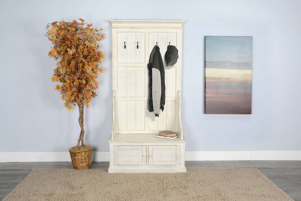 Sunny Designs - Marina - Weathered Wood Hall Tree - 2099WS veiw 2