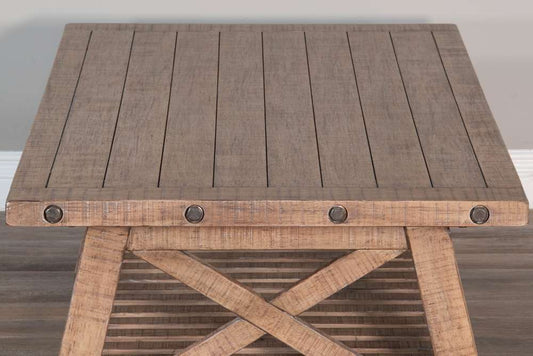 Sunny Designs - Vivian 52in Farmhouse Mahogany Wood Coffee Table in Light Brown - 3156DR-C veiw 2