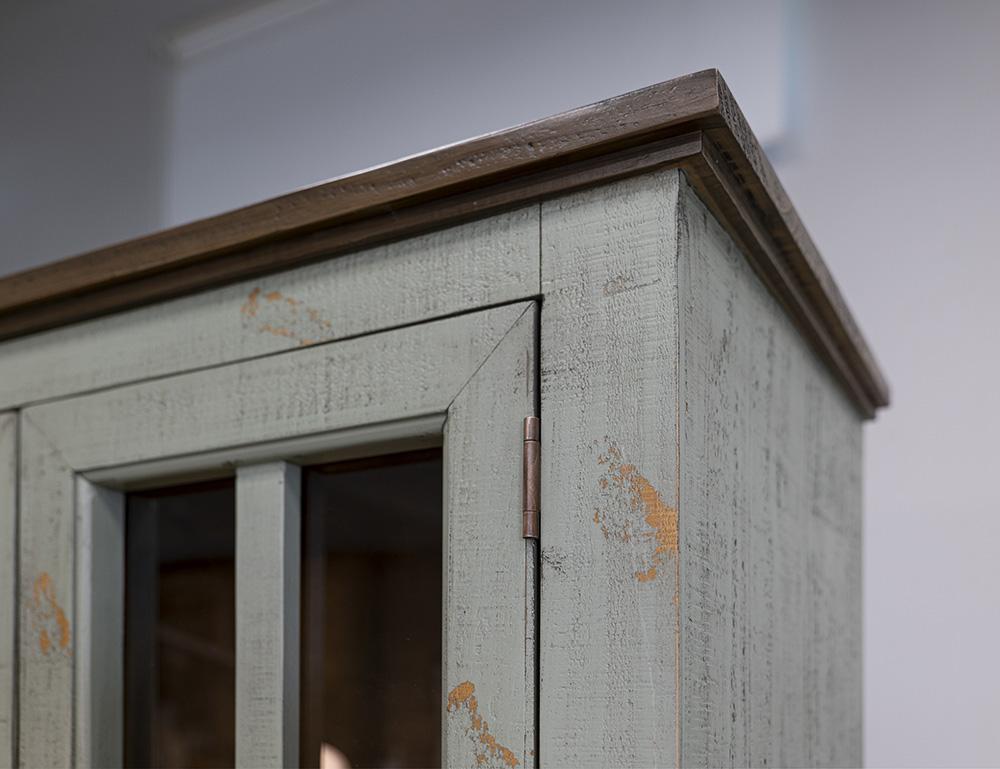 IFD - Toscana - 1 Drawer 2 Glass Doors Cabinet , Green - IFD1601CABGN veiw 5