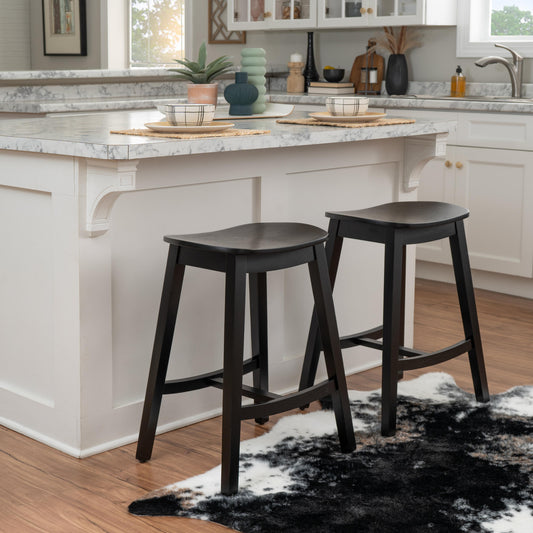 Linon Home Decor-Culver Backless Counter Stool, Set of 2, Black - CS330BLK02KDU veiw 2