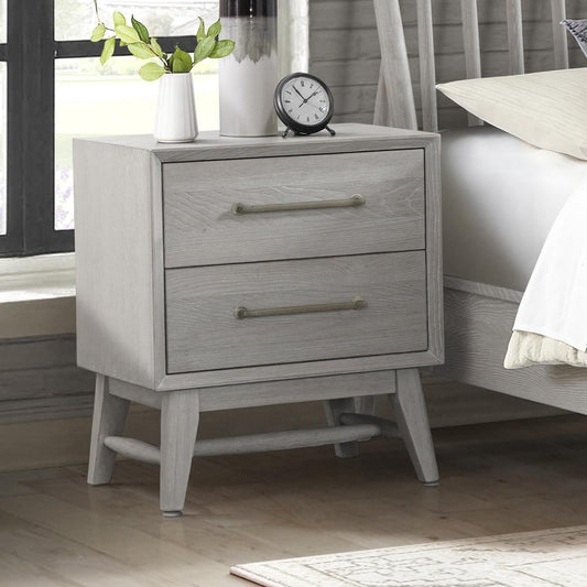 Intercon Furniture - Bayside Nightstand, 2 Drawer in White - BY-BR-9802-WHT-C veiw 2