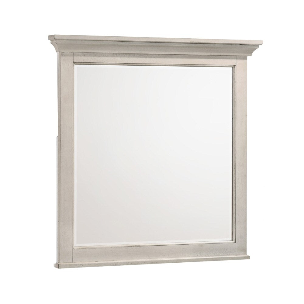 Intercon Furniture - San Mateo Youth Mirror in Rustic White - SM-BR-4391-RWH-C veiw 1