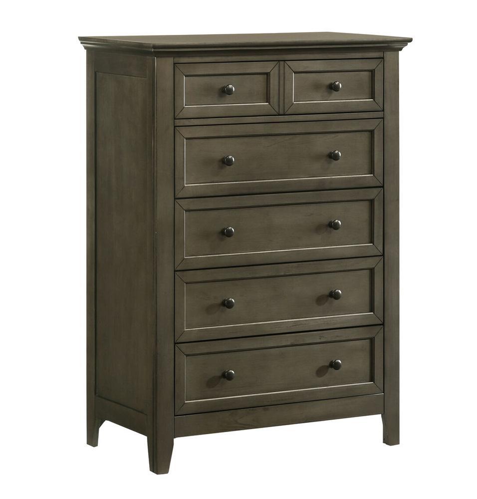 Intercon Furniture - San Mateo Youth Chest, 5 Drawer in Gray - SM-BR-N4305-GRY-C veiw 1