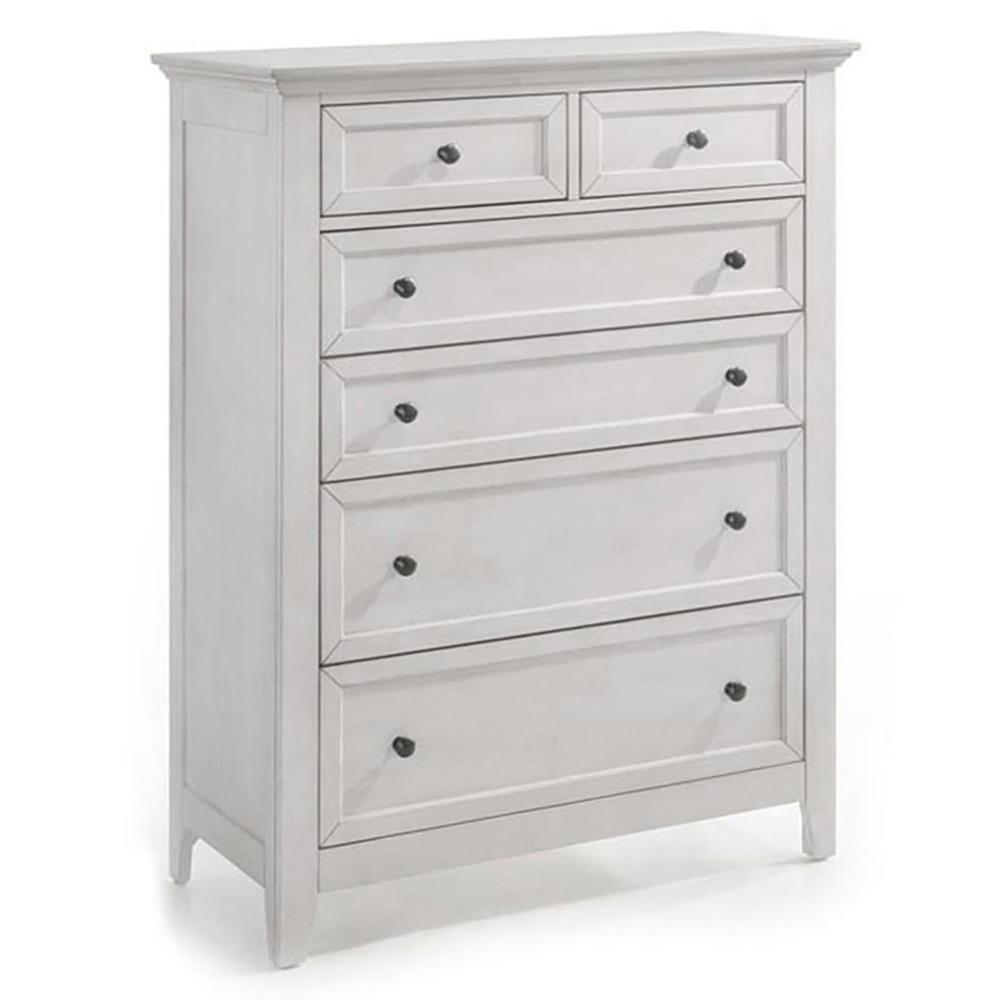 Intercon Furniture - San Mateo Chest, 6 Drawer Standard in Rustic White - SM-BR-N8806-RWH-C veiw 1
