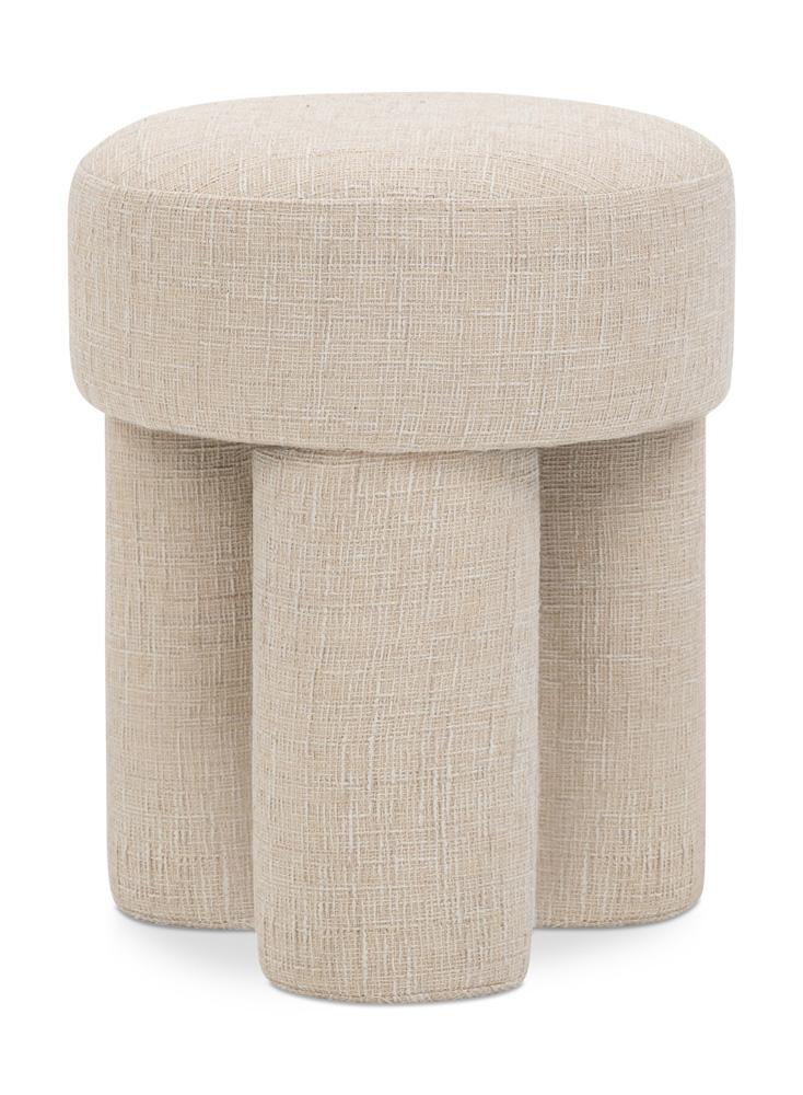 Meridian Furniture - Larson Beige Polyester Fabric Ottoman/Stool - 100Beige veiw 1