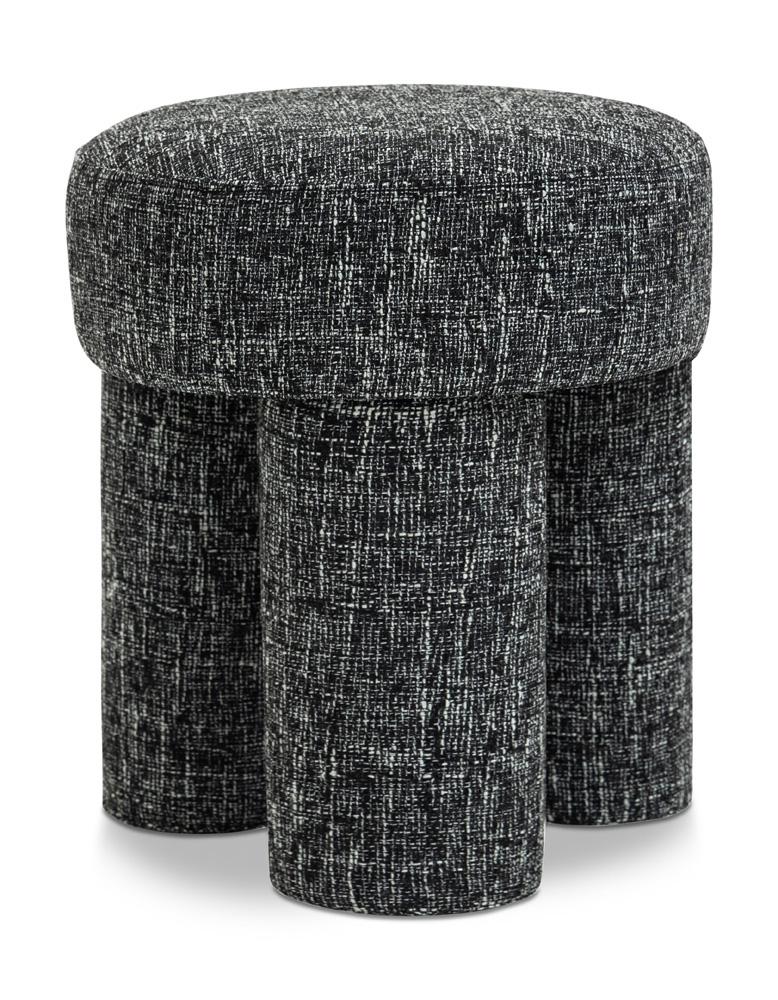 Meridian Furniture - Larson Black Polyester Fabric Ottoman/Stool - 100Black veiw 1