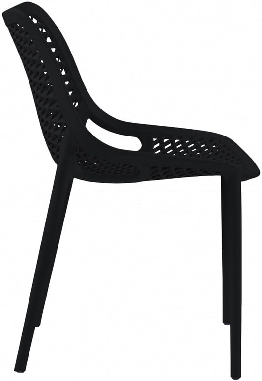 Meridian Furniture - Mykonos Black Outdoor Patio Dining Chair (Set of 4) - 328Black veiw 2
