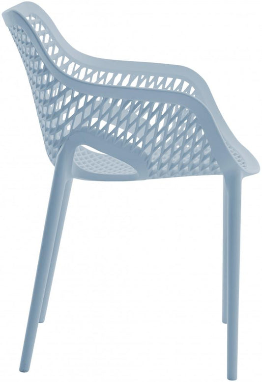 Meridian Furniture - Mykonos Sky Blue Outdoor Patio Dining Chair (Set of 4) - 329SkyBlue veiw 2