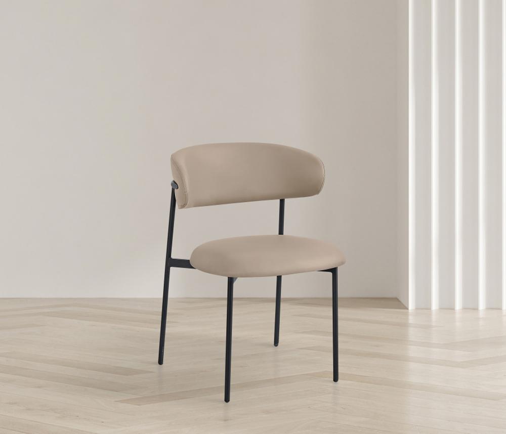Meridian Furniture - Lupita Taupe Vegan Leather Dining Chair (Set of 2) - 760Taupe-C veiw 5