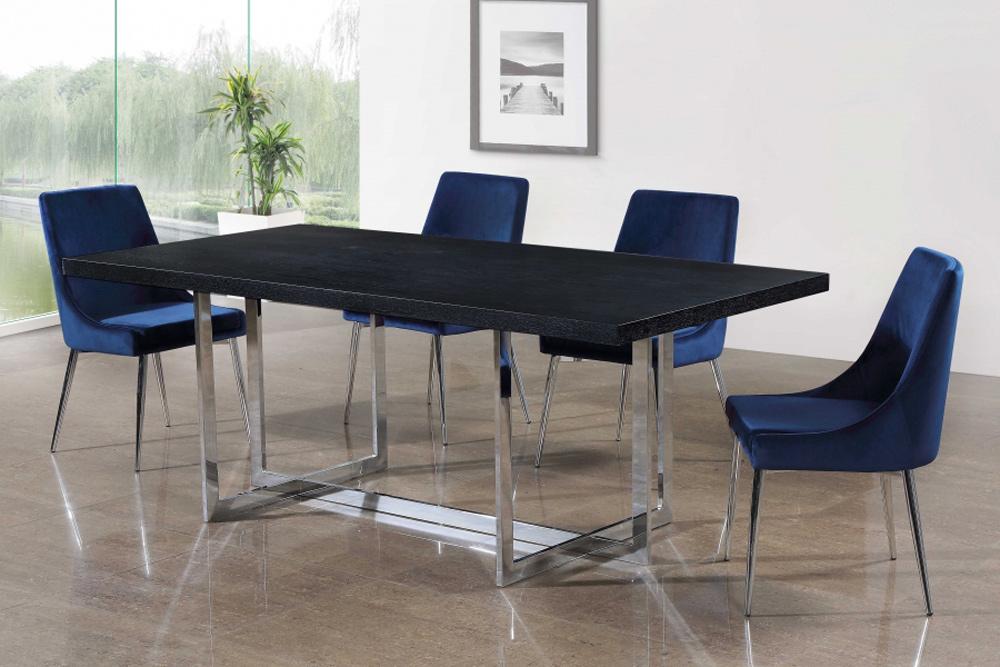 Meridian Furniture - Karina Navy Velvet Dining Chair (Set of 2) - 784Navy-C veiw 5