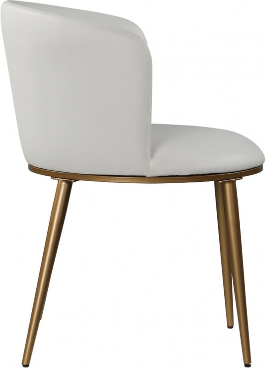 Meridian Furniture - Skylar White Vegan Leather Dining Chair (Set of 2) - 965White-C veiw 2