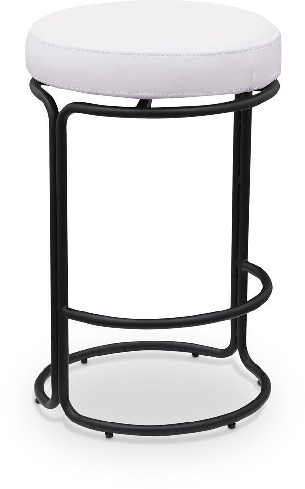 Meridian Furniture - Madison Cream Vegan Leather Counter Stool (Set of 2) - 984Cream-C veiw 1