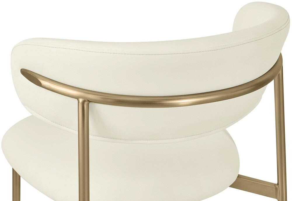 Meridian Furniture - Lupita Cream Vegan Leather Dining Chair (Set of 2) - 759Cream-C veiw 6