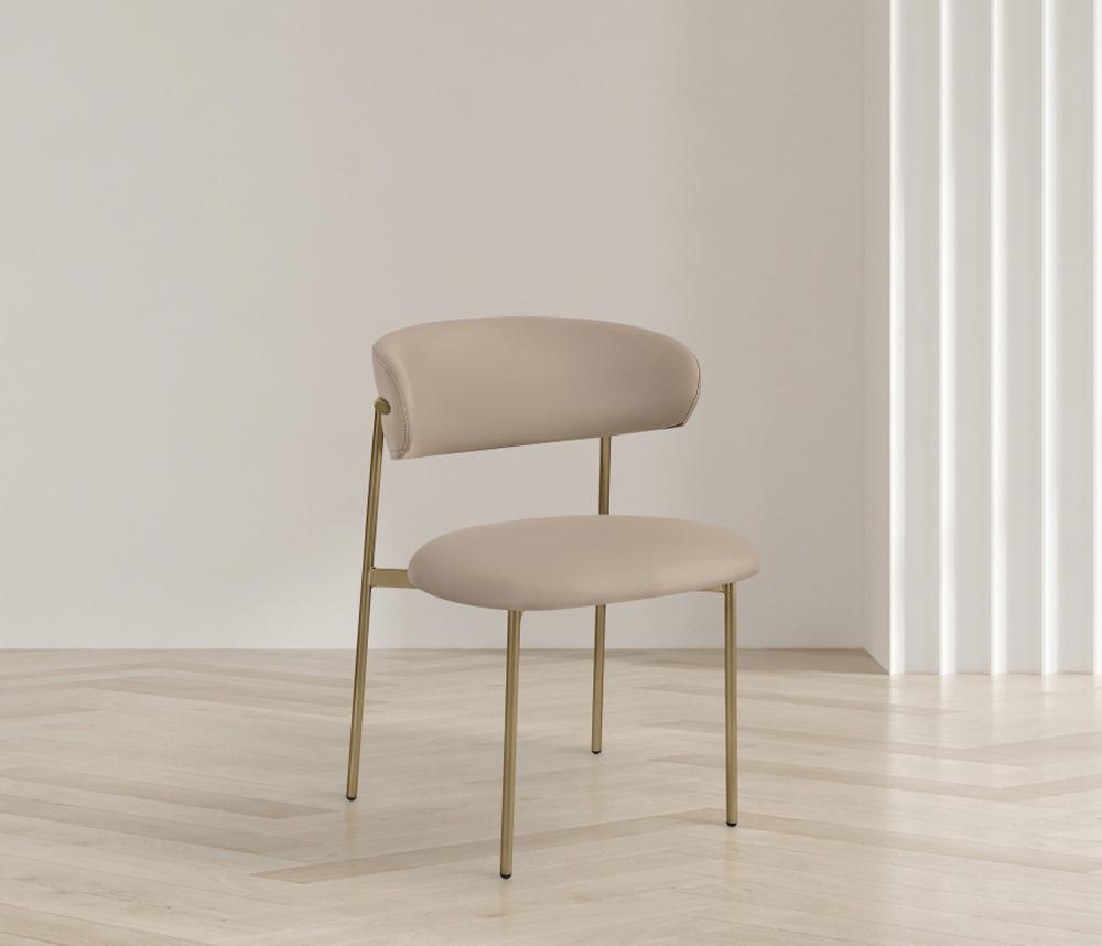 Meridian Furniture - Lupita Taupe Vegan Leather Dining Chair (Set of 2) - 759Taupe-C veiw 6