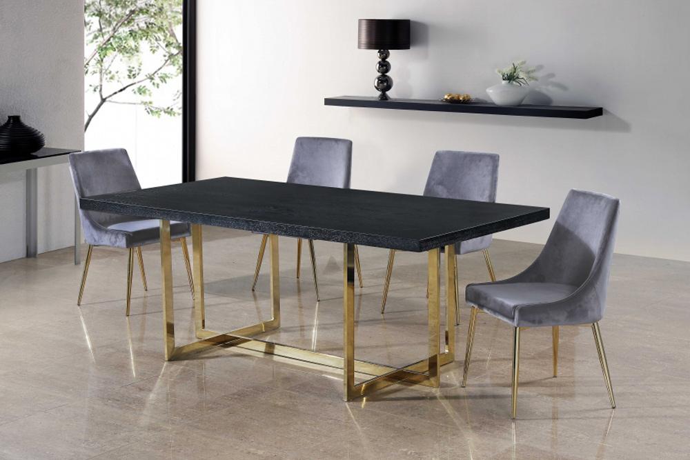 Meridian Furniture - Karina Grey Velvet Dining Chair (Set of 2) - 783Grey-C veiw 5