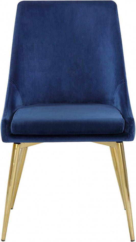 Meridian Furniture - Karina Navy Velvet Dining Chair (Set of 2) - 783Navy-C veiw 2