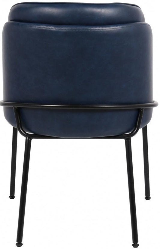 Meridian Furniture - Jagger Navy Vegan Leather Dining Chair (Set of 2) - 883Navy-C veiw 2