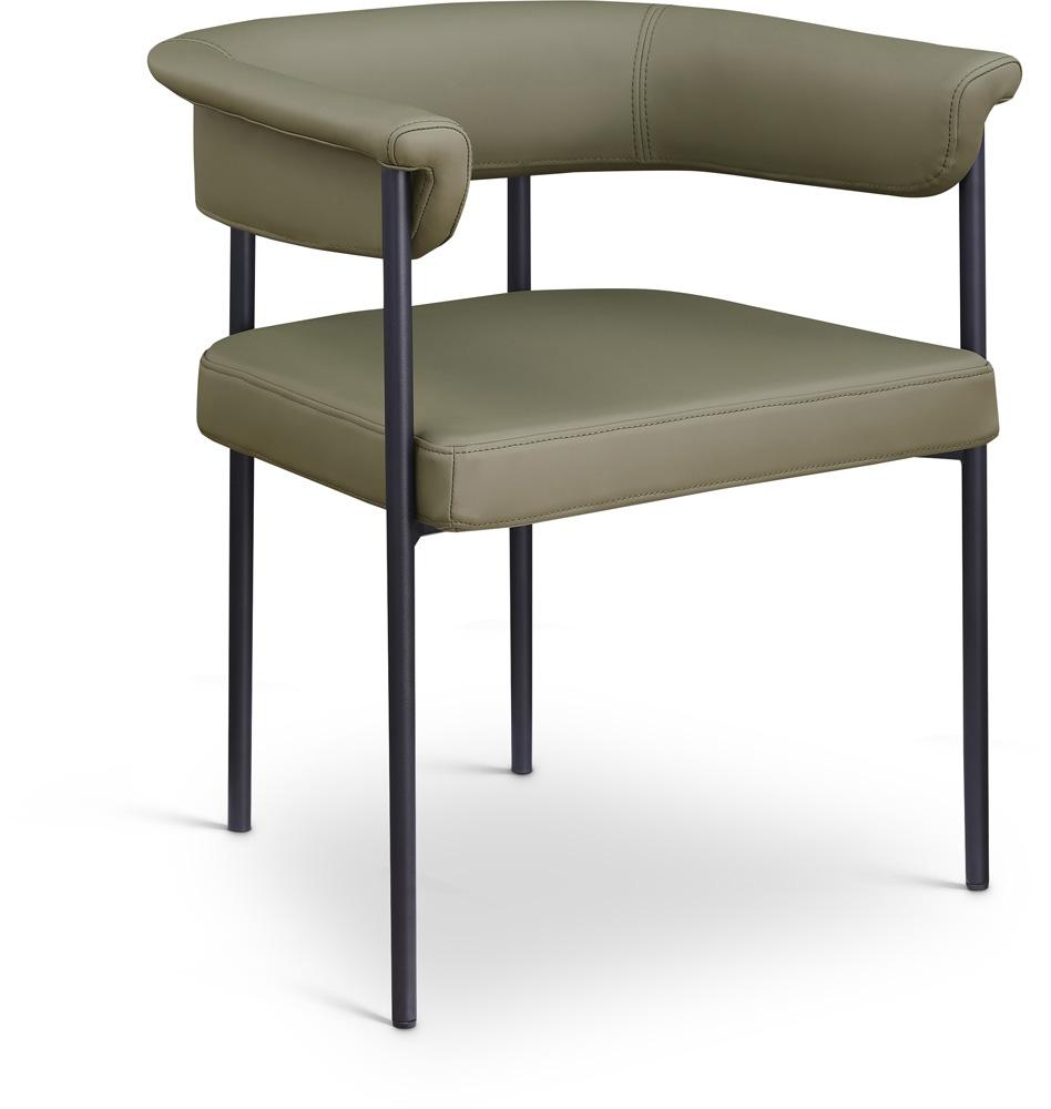 Meridian Furniture - Malin Olive Vegan Leather Dining Chair (Set of 2) - 427Olive-C veiw 1