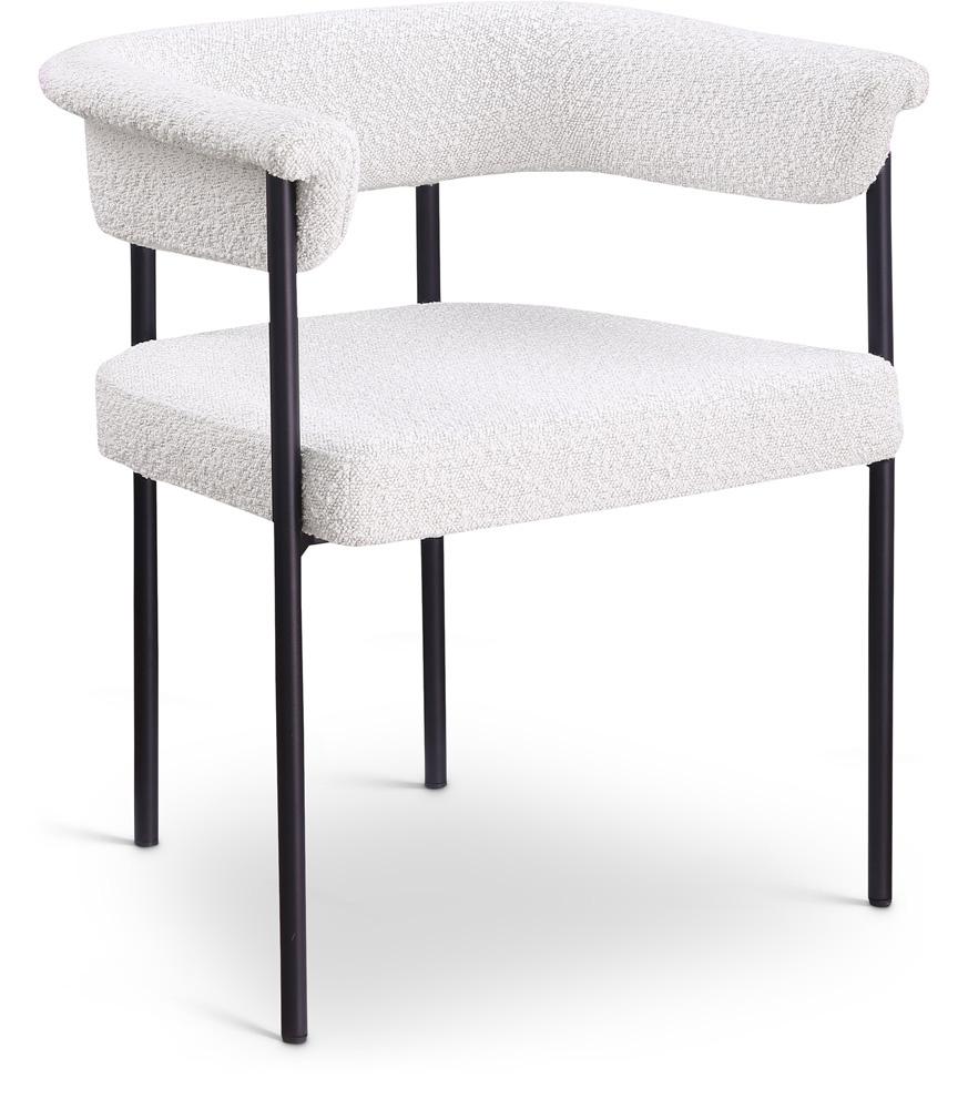 Meridian Furniture - Malin Cream Boucle Fabric Dining Chair (Set of 2) - 410Cream-C veiw 1