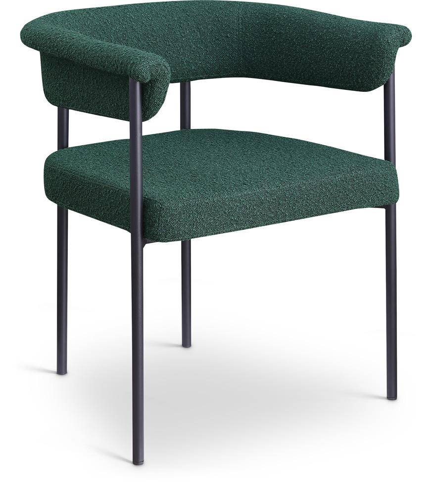 Meridian Furniture - Malin Green Boucle Fabric Dining Chair (Set of 2) - 410Green-C veiw 1