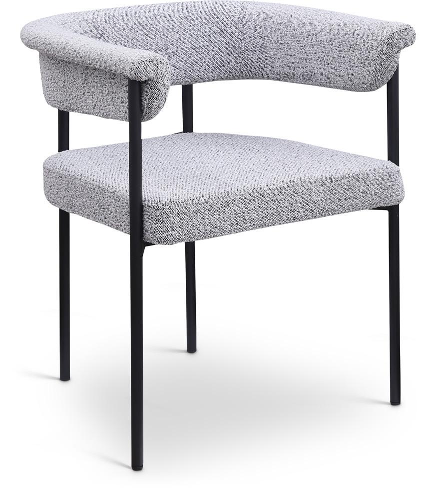 Meridian Furniture - Malin Grey Boucle Fabric Dining Chair (Set of 2) - 410Grey-C veiw 1