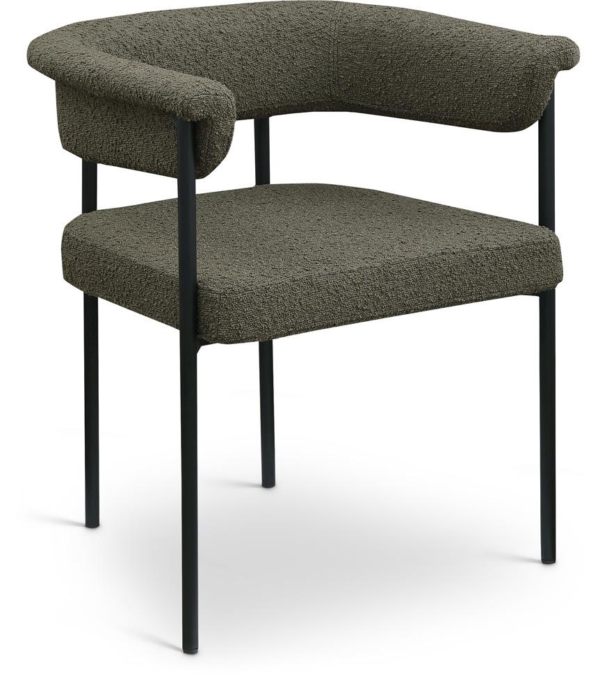 Meridian Furniture - Malin Olive Boucle Fabric Dining Chair (Set of 2) - 410Olive-C veiw 1