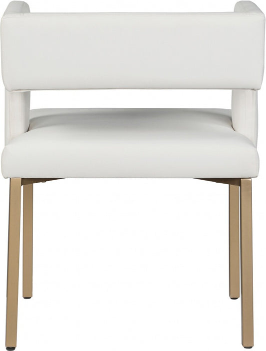 Meridian Furniture - Caleb White Vegan Leather Dining Chair (Set of 2) - 967White-C veiw 2