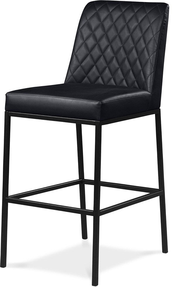 Meridian Furniture - Bryce Black Vegan Leather Stool (Set of 2) - 919Black-C veiw 1