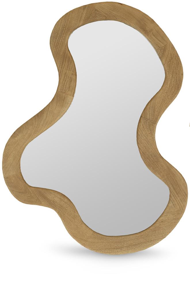 Meridian Furniture - Oblique Oak Mirror - 417Oak-38M veiw 1