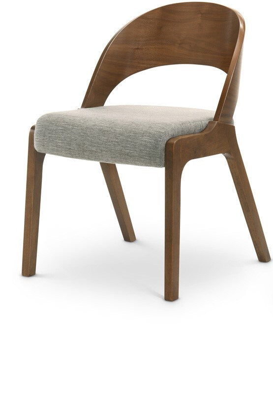 Meridian Furniture - Woodson Grey Linen Textured Fabric Dining Chair (Set of 2) - 868Grey-C veiw 1