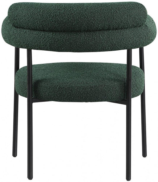 Meridian Furniture - Blake Green Boucle Fabric Dining Chair (Set of 2) - 879Green-C veiw 2