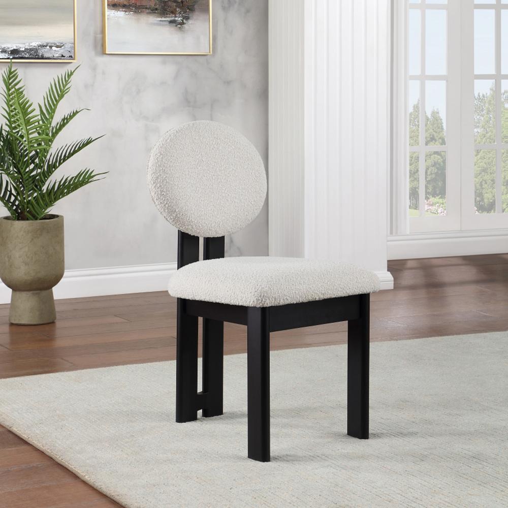Meridian Furniture - Napa Cream Boucle Fabric Dining Chair (Set of 2) - 490Cream-C veiw 6