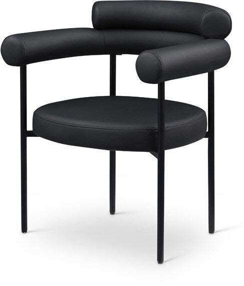 Meridian Furniture - Blake Black Vegan Leather Dining Chair (Set of 2) - 847Black-C veiw 1