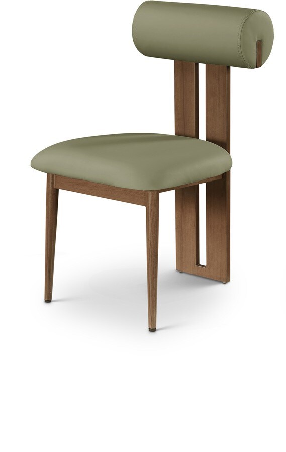 Meridian Furniture - Dario Green Vegan Leather Dining Chair (Set of 2) - 917Olive-C veiw 1