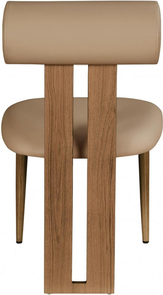 Meridian Furniture - Dario Tan Vegan Leather Dining Chair (Set of 2) - 917Tan-C veiw 2