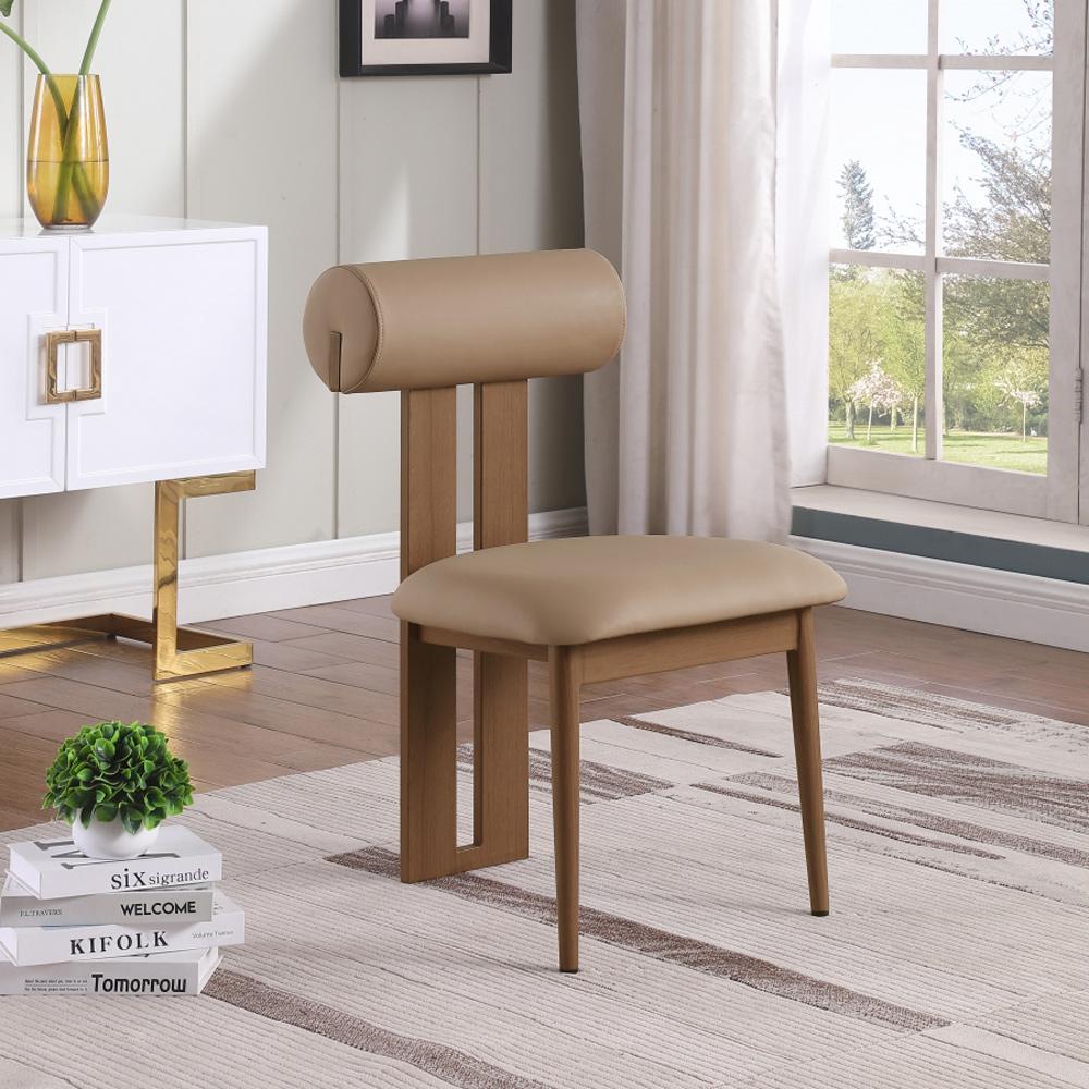 Meridian Furniture - Dario Tan Vegan Leather Dining Chair (Set of 2) - 917Tan-C veiw 6