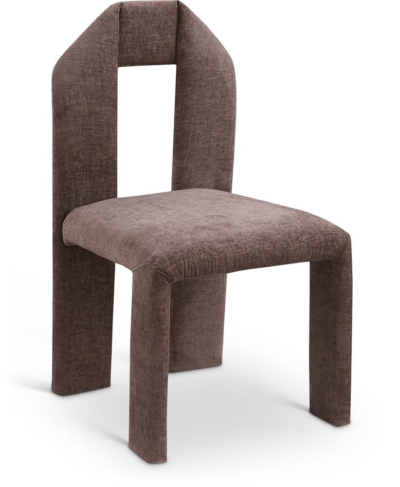 Meridian Furniture - Bennett Brown Chenille Fabric Dining Chair (Set of 2) - 998Brown-C veiw 1