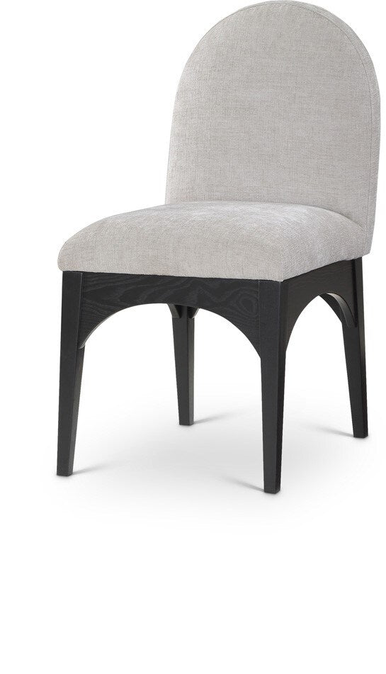 Meridian Furniture - Waldorf Grey Chenille Fabric Dining Chair - 378Grey-SC veiw 1