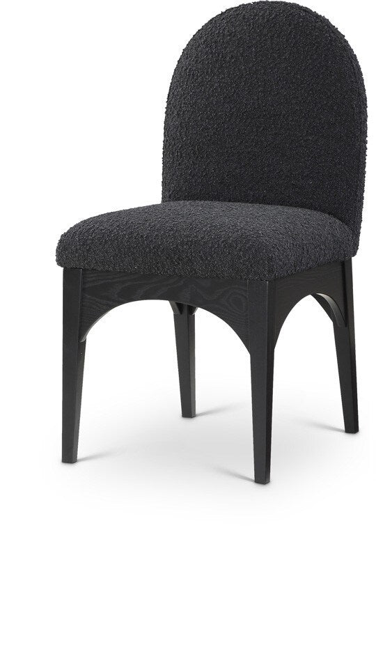 Meridian Furniture - Waldorf Black Boucle Fabric Dining Chair - 381Black-SC veiw 1