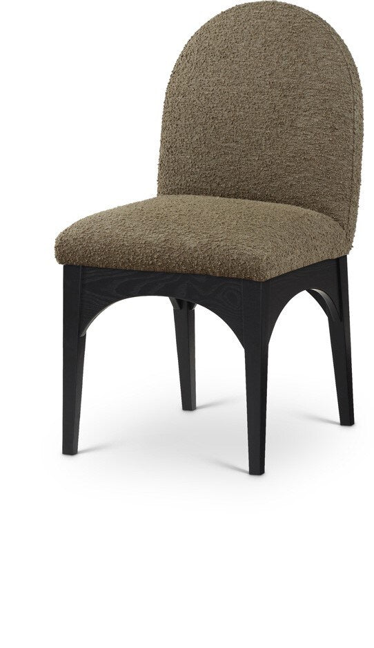 Meridian Furniture - Waldorf Olive Boucle Fabric Dining Chair - 381Olive-SC veiw 1