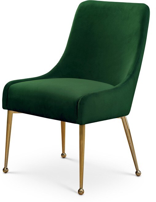 Meridian Furniture - Owen Green Velvet Dining Chair (Set of 2) - 744Green veiw 1
