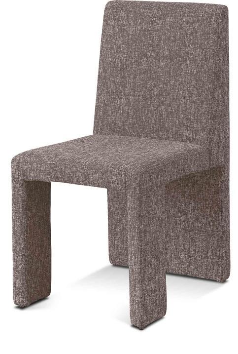 Meridian Furniture - Benson Brown Linen Textured Fabric Dining Chair (Set of 2) - 751Brown-C veiw 1