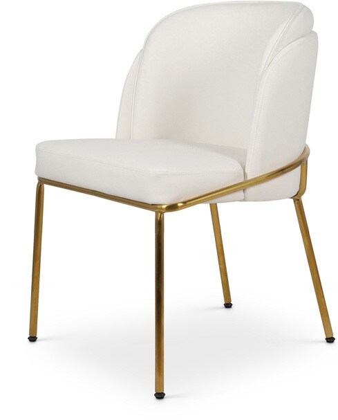 Meridian Furniture - Jagger White Vegan Leather Dining Chair - 882White-C veiw 1